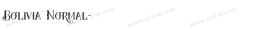 Bolivia Normal字体转换 Bolivia Normal字体转换